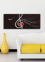 Wallity Reloj de Pared Decorativo de Lienzo Multicolor 30 x 70 cm